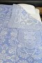 100% Cotton Hand-Woven Floral Patterned Pique 190 X 230 cm - Light Blue - 3