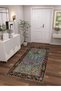 Kemal Collection Colorful Ethnic Floral Motif Beauty Written Pattern Woven Base Decorative Carpet Kemal66 - 4
