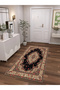 Kemal Collection Dark Tones Ethnic Flowers and Traditional Pattern Woven Base Decorative Carpet Kemal69 - 4