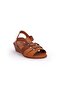 Women's Leather Sandals - Tan Brown Color - D25Ys-2735 - 5