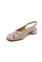 59272 Powder Wrinkled Patent Leather Genuine Leather Women's Ballerinas - 4