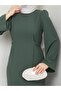 Hijab Crepe Self-Belted Handle Wide Dress