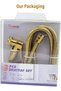 Bidet Sprayer Set With 1.8 Meter Long Hose Handheld Bidet Sprayer for Toilet Diaper Sprayer Bathroom Shattaf Set for Personal Hygiene, Multipurpose - Chrome Finish (Golden) - 2