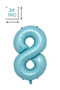 Blue Color 8 Number Giant Foil Balloon 76 cm Birthday Party Decoration - 3