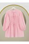 Front Tie Shirt with Elastic Sleeves - Pink - 4