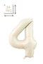 Cream Color 4 Number Giant Foil Balloon 76 cm Birthday Party Decoration - 3