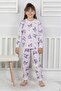 100% Cotton Single Jersey Combed Cotton Fabric Long Sleeve Crew Neck Girls Pajama Set 3-8 Years