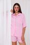 Pink Striped Summer Shorts Set - 2