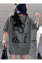 Unisex Men/Women Flower Custom Printed Oversize Cotton T-Shirt