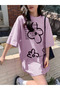 Unisex Men/Women Flower Custom Printed Oversize Cotton T-Shirt - 3