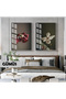 Amazing | Soft Color Flower Macro Combination (Liliopsida) | Framed Glass Table 2 Pieces Vertical