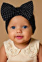 Baby Girl Bow Bonnet Polka Dot - 2