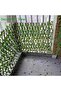 FFD Expandable Bamboo Garden Fence with Artificial Green Ivy Leaves - 4