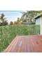 FFD Expandable Bamboo Garden Fence with Artificial Green Ivy Leaves - 3