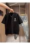 qubo Unisex Oversized Printed Cotton Crew Neck Short Sleeve BLACK T-shirt - 2
