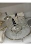 Esterhomedecor 4 Piece Imported Glass Bathroom Set with Tray Soap Dish Liquid Soap Dispenser Set - 3