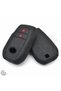 Toyota Compatible Corolla Cross Yaris Cross, Ch-R, Hilux Flat Silicone Key Case Cover (Black Red) - 4