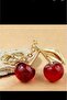 Glitter Cherry Gold Detailed Red Viral Bag Charm Bag Ornament / Keychain - 2