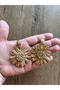 Sun Flower Beach Style Handmade Raffia Earrings - 5