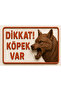 Caution There Is a Dog Warning Sign 20X15Cm Metal