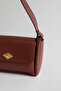 Women's Flap Shoulder Bag – Adjustable Strap Chain Detail - 4