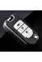 Honda Compatible Civic, Accord, Cr-V, Hr-V Leather Look Tpu Key Case Cover (Silver)