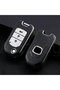 Honda Compatible Civic, Accord, Cr-V, Hr-V Leather Look Tpu Key Case Cover (Silver) - 3