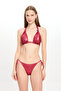 Women's Leather Look Double Spaghetti Wide Triangle Bikini Set 25Sw019St - 2