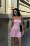 8056 Strapless Flexible Fabric Dress with Accessories - 4