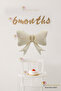 6 Months Half Age Celebration Set - Retro Half Age Set - Cream Color Bow Balloon - Kraft 6 Months Text