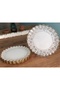 Gold Lace Patterned Curved Serving Plate 6 Pieces