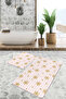 Pink Zigzag Floor Gold Snowflakes Special Design 2-Piece Non-Slip Base Bathroom & Kitchen Mat Set - 3
