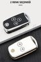 Honda Compatible Civic, Jazz, C-Rv, H-Rv, C-Rz, Accord 3 Keys Silver Edge Tpu Key Case Cover (White) - 7