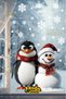 New Year's Penguin and Friend Snowman Snowflakes Sticker Set, Snowman and Snowflake Sticker - 5