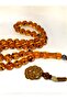 Hand Knitted Kazaz Imameli Fossil Amber Prayer Beads - 2