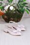 018-903 Fls Satin Bow Detailed Low Heel Open Back Closed Front Women's Shoes - 3
