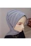 Dark Gray Color Silver Glitter Drape Scarf Type Shawl Model Ready Veil Ready Shawl Ready Turban