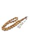 Beyzi Cut Large Size Moire Brown Beirut Amber Prayer Beads - 3