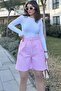 Women's Pink Gabardine Shorts - 700-3562 - 4