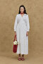 Ribbed Linen Dress White - 5