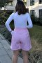 Women's Pink Gabardine Shorts - 700-3562 - 6
