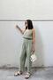 Women's Khaki Musli Elastic Comfortable Fit Loose Trousers - 700-3416 - 4