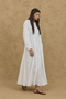 Double Gathered Wrap Dress Ecru - 2