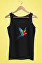 Women's Strappy Knitted T-Shirt Parrot Design Digital Printed 100% Cotton
