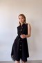 Women's Black Double Pocket Belted Shirt Dress - 700-2945 - 4