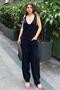 Women's Black Muslin Slopet Jumpsuit - 700-3613 - 6