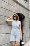 Women's Navy Striped Jumpsuit - 700-3421 - 8