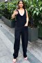 Women's Black Muslin Slopet Jumpsuit - 700-3613 - 4