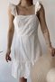 Women's White Scallop Embroidered Ruffle Casual Dress - 700-Ss-4059 - 6