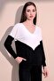 Women's White V-Neck Blouse - 700-3167
